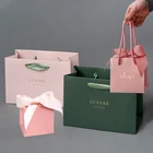 Gift Wedding Bags Paper Gift Bag Cheap White Luxury Design Gift Shopping Jewellery Wedding Packaging Custom Print Paper Bags With Your Own Logo