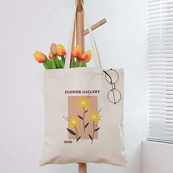 Customized large canvas tote bag Wholesale Plain Organic Reusable Foldable Cotton Canvas Shopping Bag With Logo