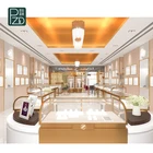 Shop 2021 Luxury Design Jewelry Shop Interior Display Modern Jewelry Wall Showcase Jewelry Showroom With Led Light