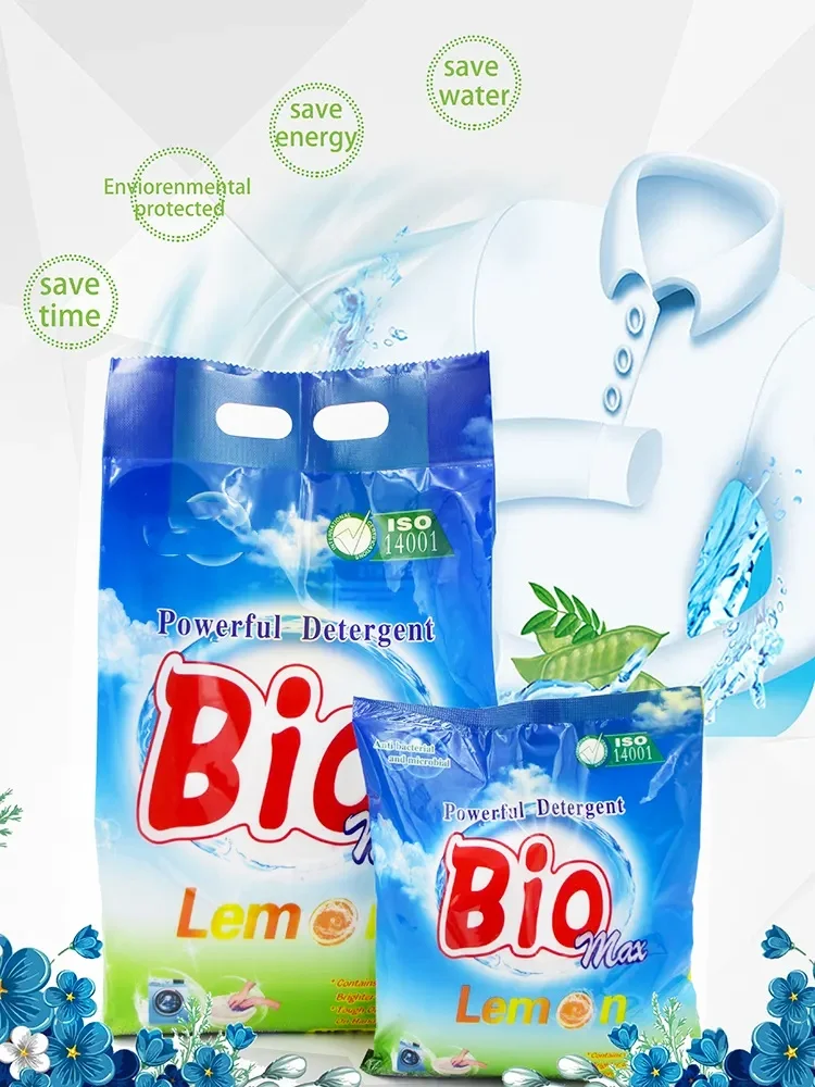 High Quality Strong Stain Washing Powder Detergent Soap Disposable for Apparel Lavender Lemon Jasmine Fragrances manufacture