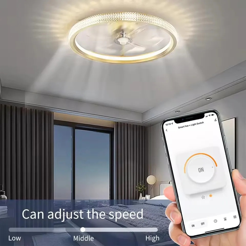 Tuya Wifi Five-speed Fan, APP, AC100V-240V 50, Tempered Glass - detail 4