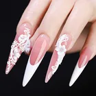 Nail Cover 100pcs Nail Tips Acrylic Natural Color Sharp Full Cover Long Pointed Artificial Nail Tips False