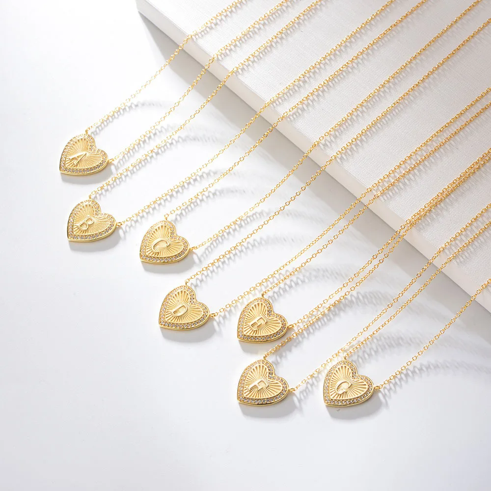 Heart Shaped Pendant Chain Necklaces 