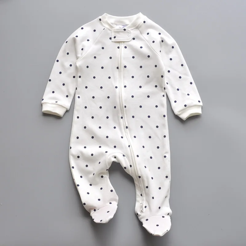 manufacturer newborn girl boy footed zipper pajamas up cotton footie sleeping pajamas baby pajamas that zip from bottom to top