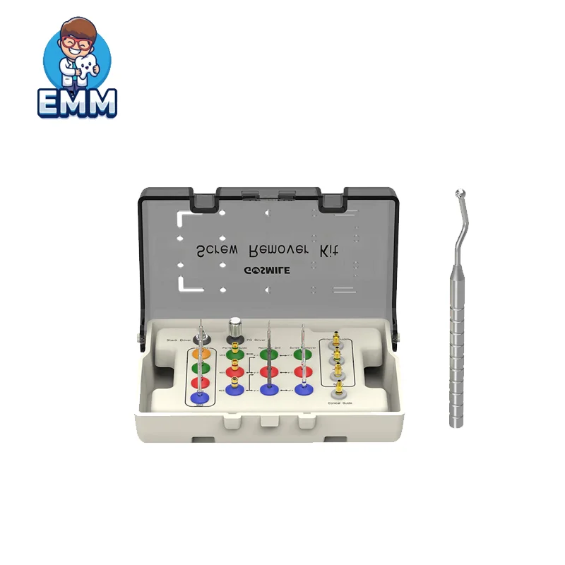 Dental Screw Remover Dental Remover Drill Driver Guide Broken Screw Remover Kit Dental Broken Screw Extractor Kit manufacture