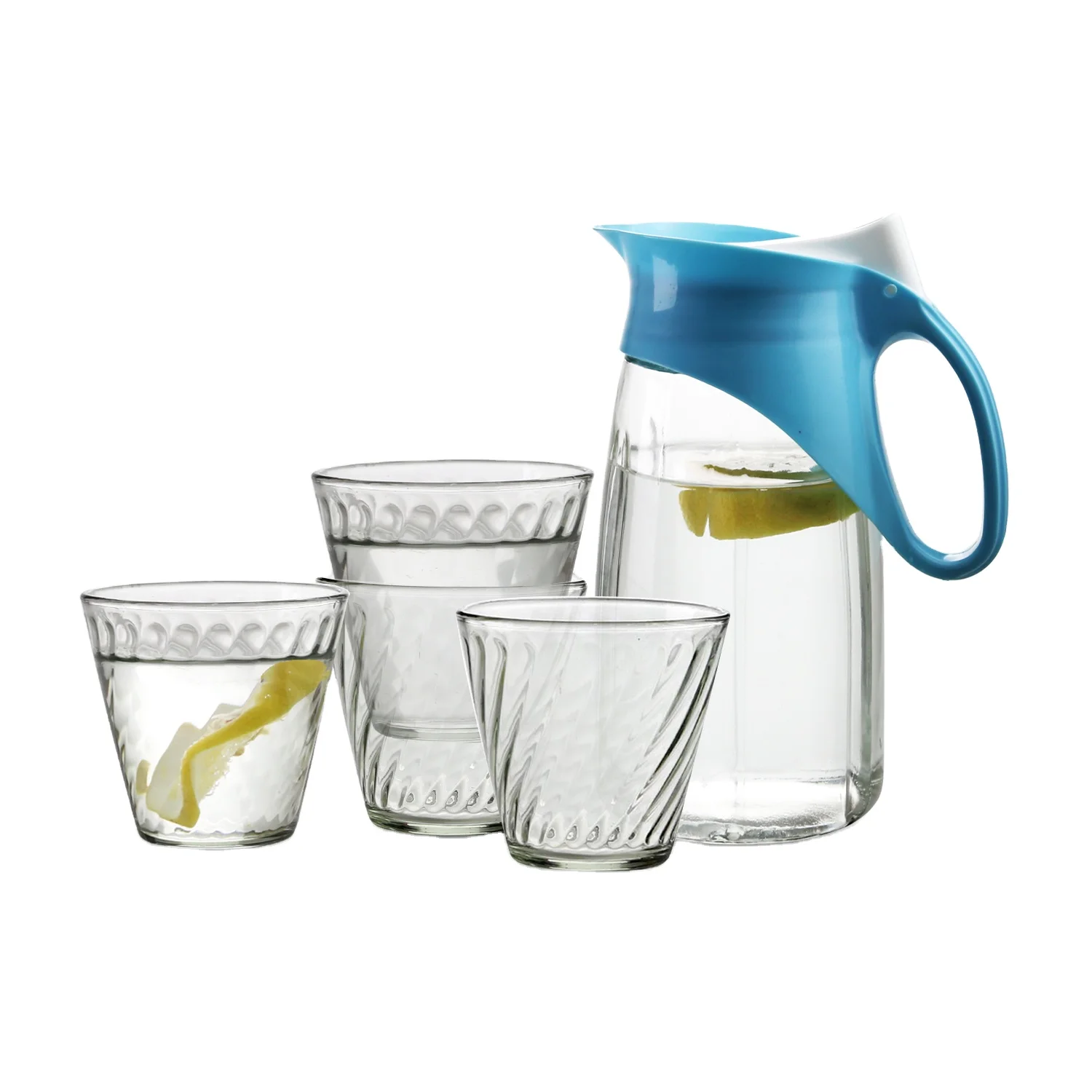 New Type Customized gifts Water ware 5 Pieces Heat Resistant Glass Water Jug Water Jug Drinking Set