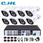 Cctv Record Camera 1080P 8CH Outdoor AHD 2MP 8Ch CCTV Camera System With Dvr Record