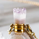 Jade Pendant Perfume Locket Necklace Aromatherapy Essential Oil Diffuser Natural Jade Stone Pendant Necklace For Women