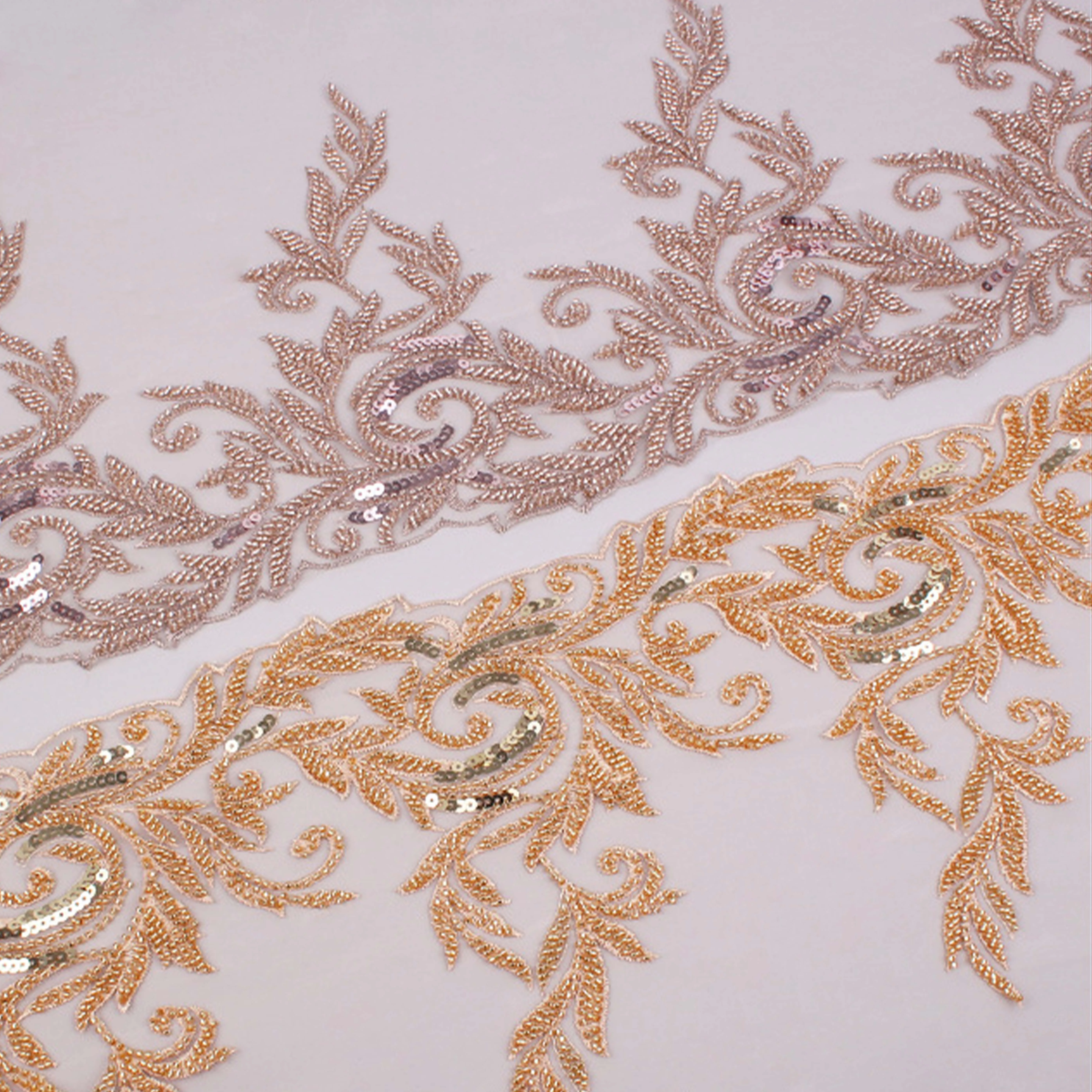 Embroidery Beaded Fabric Lace Sewing accessories Lace Trimming Embroidered Decorative Lace For Women's Clothing&Wedding Dress