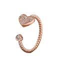 Sterling Cz Ring Popular Trendy 925 Sterling Silver Ring Heart CZ Ring Rose Gold Jewelry For Women Jewlery