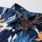 Button Short Shirt Camisa Hawaiana Men Lapel Button Vintage Printed High Street Short Sleeve Hawaiian Shirt
