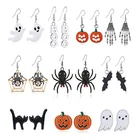 Earrings Amazon New Earrings Set Spider Web Pumpkin Ghost Bat Dangle Stud Earrings Halloween Charm Earrings