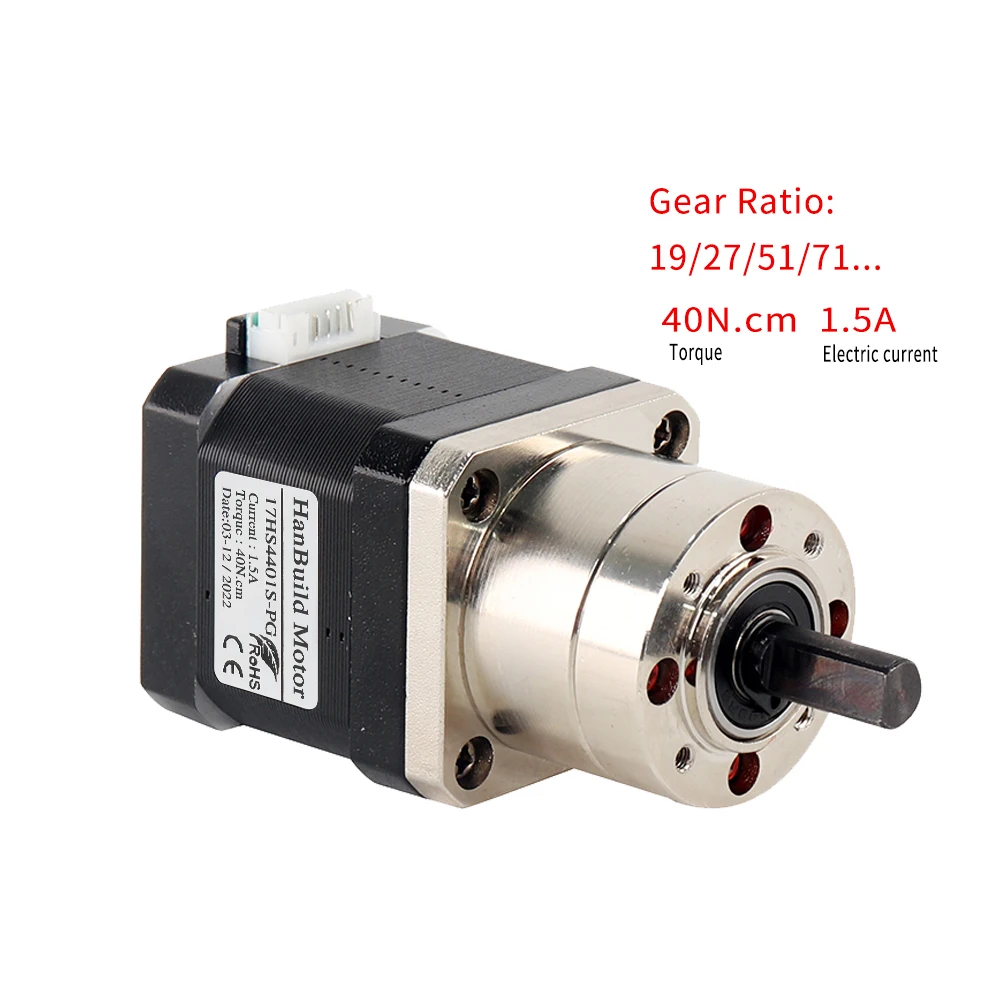 Gear Nema17 1.5A 42mm ratio 139:1 Planetary Gearbox stepper motor 