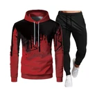 Luxury Oversized Sublimation Sweat-shirt Drawstring Pullover Premium Heavyweight Felpa Men Sweatshirt Set For Men