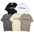 T-shirt Plain T-shirts Cotton T-shirt Custom Logo Acid Wash Loose Plain Men's T-shirts With High Quality
