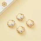 Gold Earrings Elfic Gold And Tricolor Original Design Sense Earrings Virgin Mary