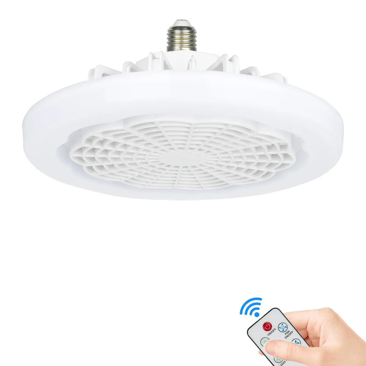 LED Ceiling Fan Room Or Hotel Decorate Lamp Remote Control LED Ceiling Fan Light  E27 Detachable Head Fan Light