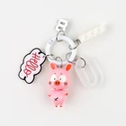 Pvc Pvc Cute Small Pig Key Chain Cartoon Animal Pvc Pig Keychain Women Key Chain Charm Pendant For Bag Charm