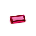 Small Size Loose Gemstone Ruby Stone Price Baguette Shape 5# Red Corundum Stone Synthetic Ruby
