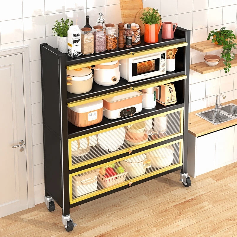 Wholesale kitchen cabinet apartment family restaurant kitchen multifunctional sideboard glass cabinet