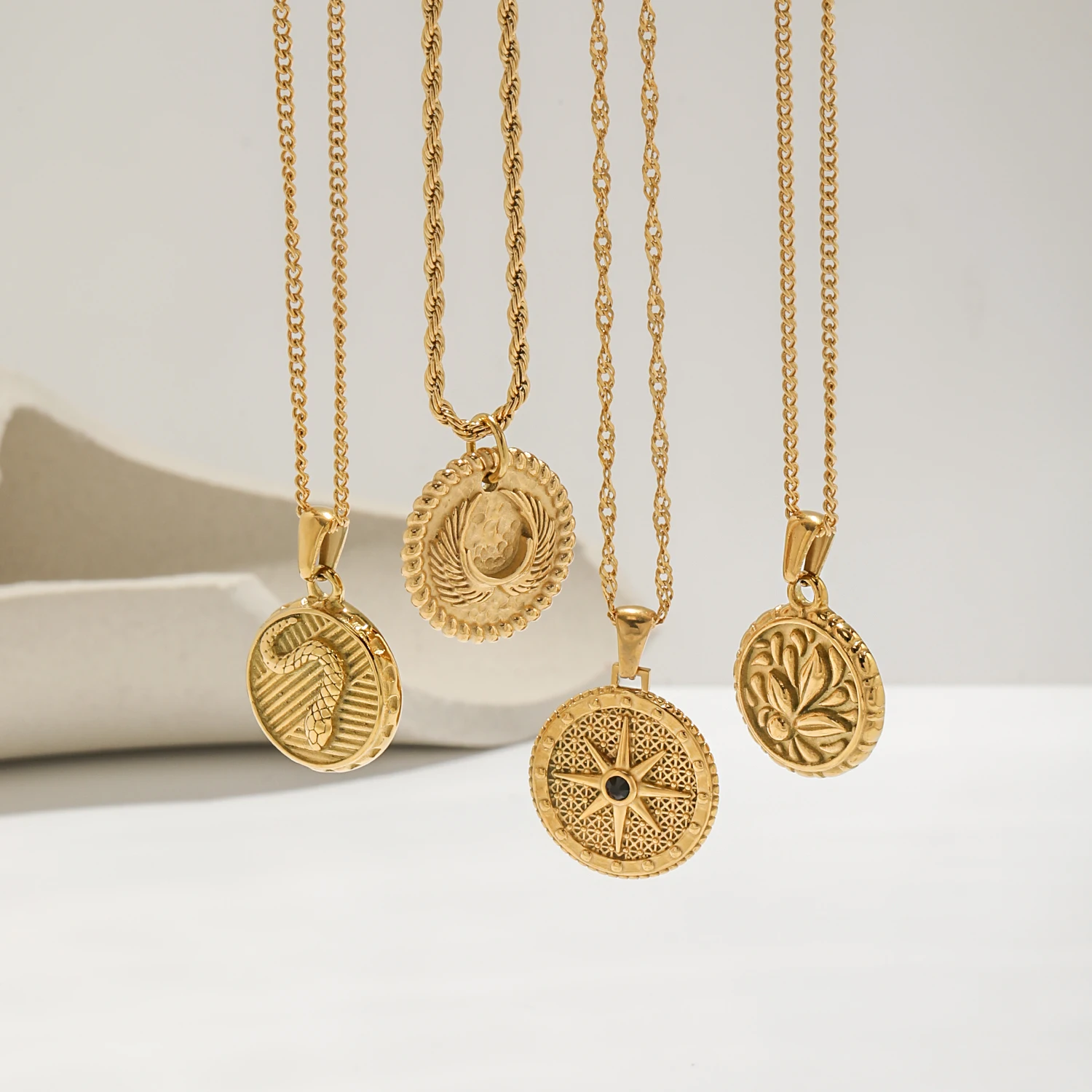 Trendy Circle Jewelry 18k Gold Plated 