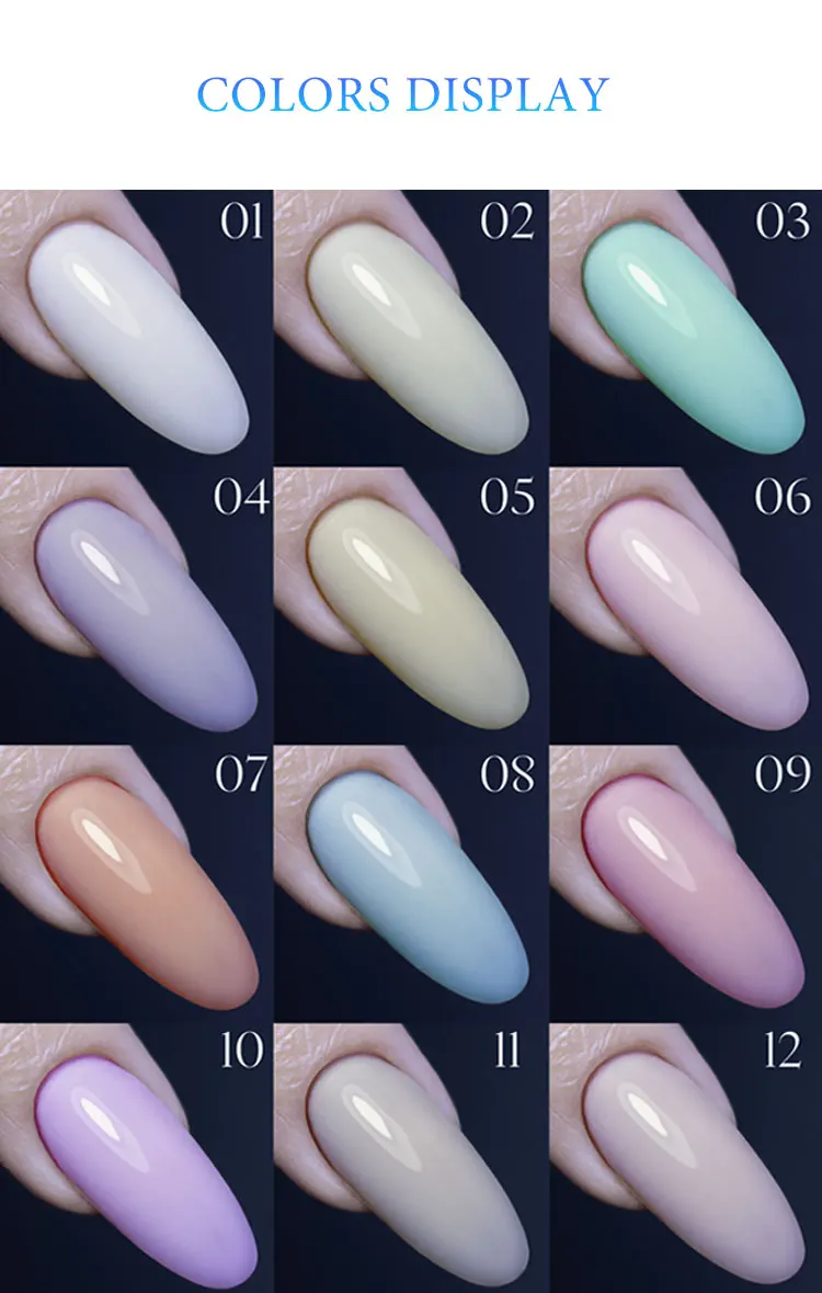 product vinimay rubber milky base gel nail polish 2 in 1 camouflage macaron color gel polish set 12 color thickening uv gel for nail art-6