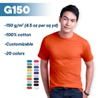 Eelimner G150 100% Cotton Customizable Round Neck Wholesale Tshirt For Logo Print