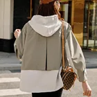 Veste Style Casual Fashion Veste Femme College Style Forest Green Coat Women's Bomber Baseball Jackets