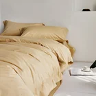 Cover Wholesale Luxury Full Size Comfy Light Yellow Color 100% Cotton Fabric 4.5 Feet Duvet Cover