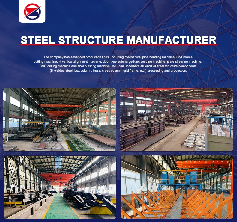 Modern Low-cost Prefabricated Steel Structure Steel Frame Modular Metal Factory Workshop Warehouse Steel Structure Buildings manufacture