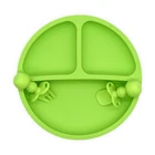 Baby BHD Hot Selling Silicone Baby Feeding Set Baby Bib Silicone Plate Spoon And Baby Bowl