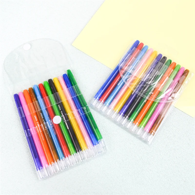 12 Colors Custom Wholesale Soft Silky Washable Crayon Plastic Pencils Set Manufacturer Supplies Plastic Crayon