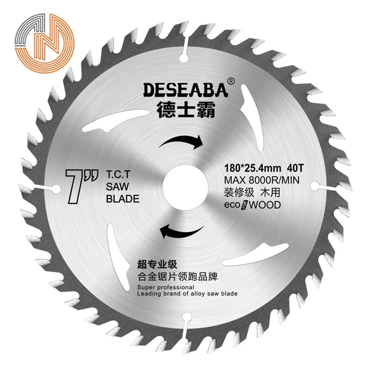 40t 180mm Tct Alloy Saw Blades 