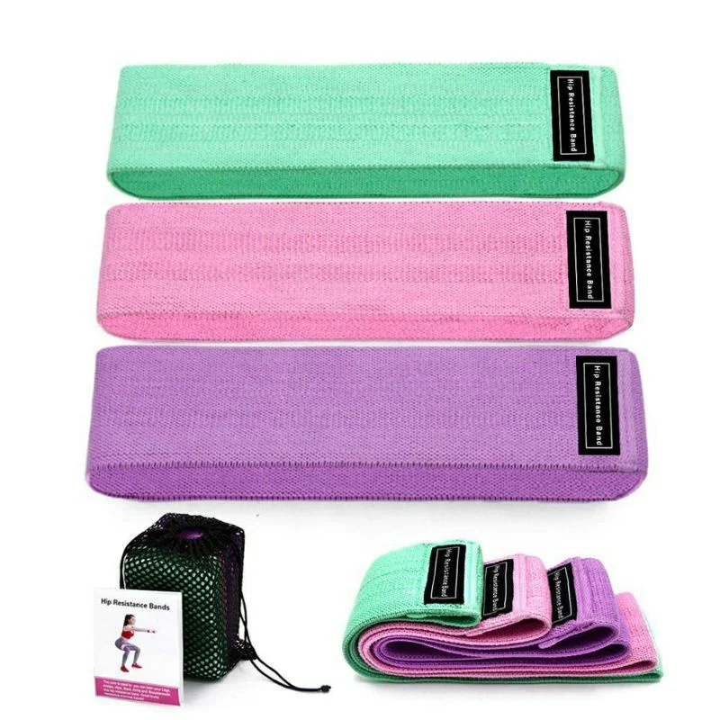 Fabric Resistance Bands Non Slip Sport Tension Bands Elastic Workout Bands for Legs and Butt