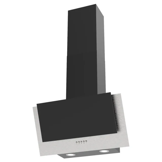 ONE GLASS STYLISH ANGULAR PUSH BUTTON CONTROL COOKER HOOD WITH SMART AUTO HEAT CLEANING FUNCTION & GREAT SUCTION POWER