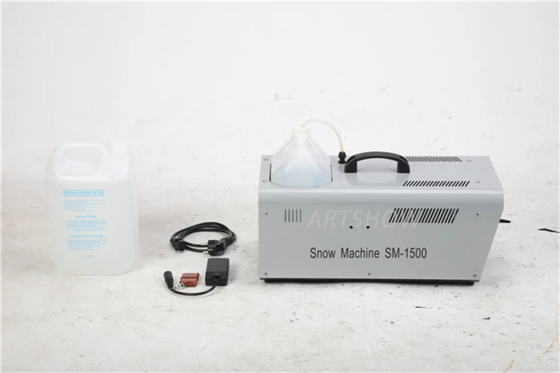 1500W Stage DJ Party Snow Flake Effect Maker Snow Machine with Wire Remote Snow Blower Maker Machine Remote Control