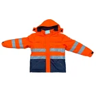 Safety Workwear High Visibility Men's Safety Winter Workwear Parka With Hivi Reflective