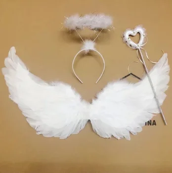 Large Feather Angel Wings Handmade Feathered Wings White Fairy Wings