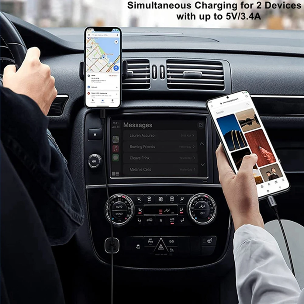 Dudao R5pro Dropshipping High Quality 2.4a Usb Car Charger With Cable