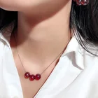Earrings JAENONES New Product Selling Jewelry Sets Earrings Red Crystal Glass Beaded Hoop Earrings For Women