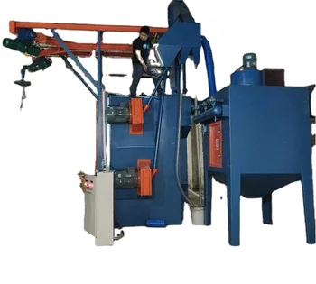 Shot blasting machine for small and medium angle steel products