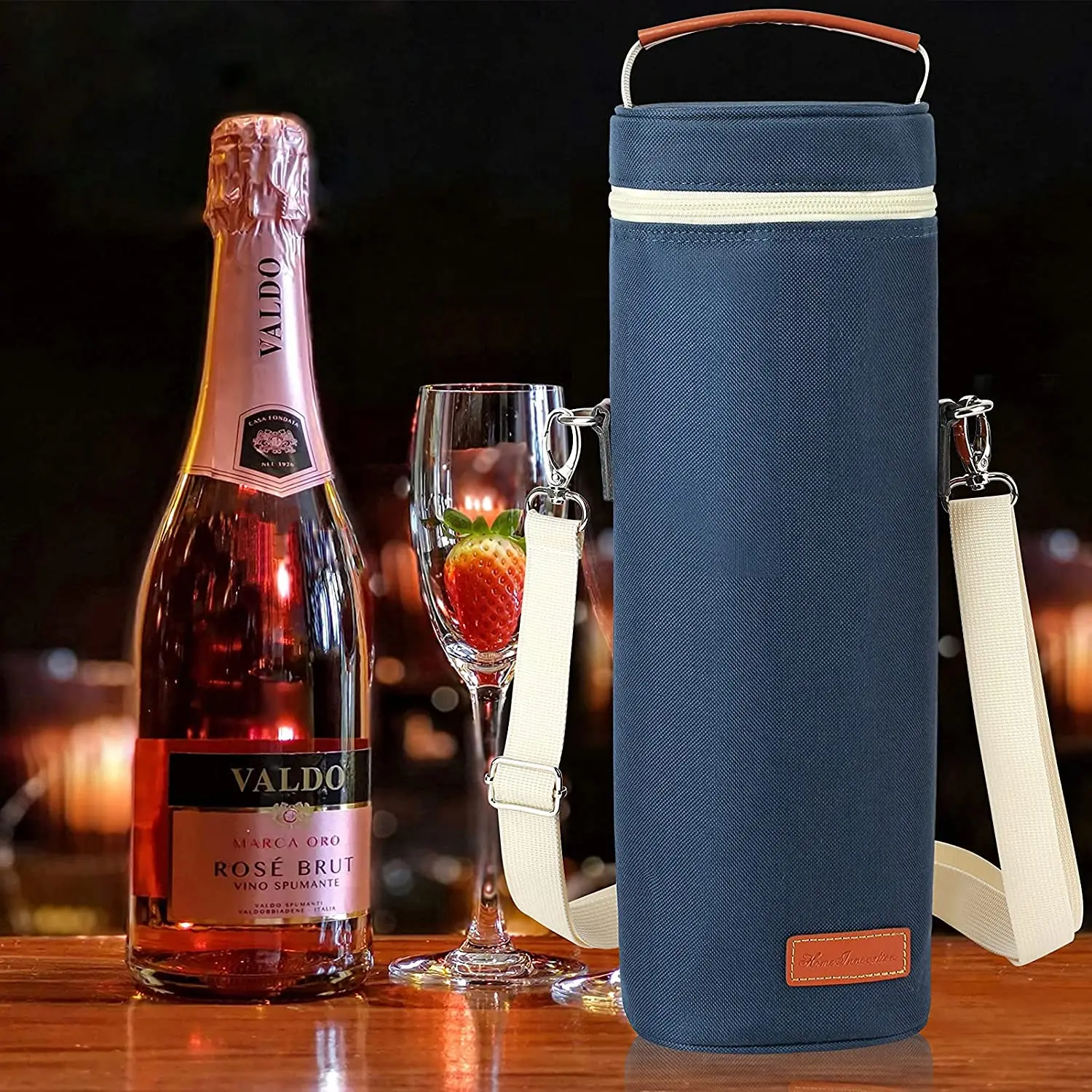 Insulated Wine Bottle Wine Tote Carrier Cooler Bag For Travel Picnic