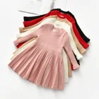 Baby Children's Clothing Long-Sleeved Girls's Knit Sweater Dress Kids Baby Sweater 2020 Wool Dress