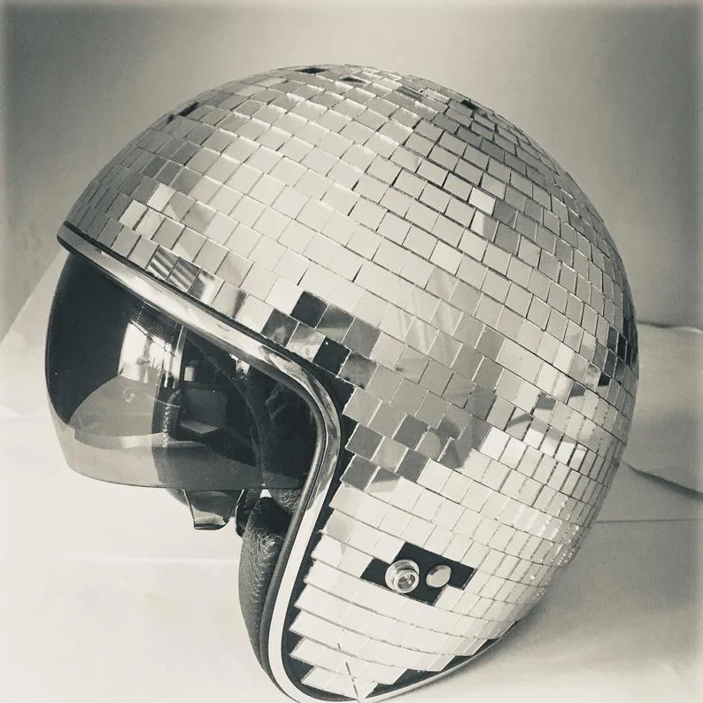 mirror glass helmet