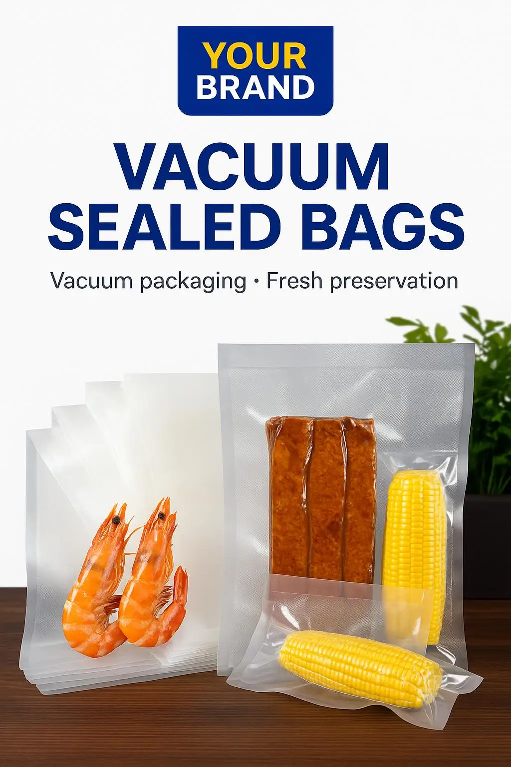 Custom Transparent Frozen Food Storage Sealer Pouch Smooth Mylar Vacuum Seal Bags for Chicken Meat Packing Plastic Packaging - detail 9
