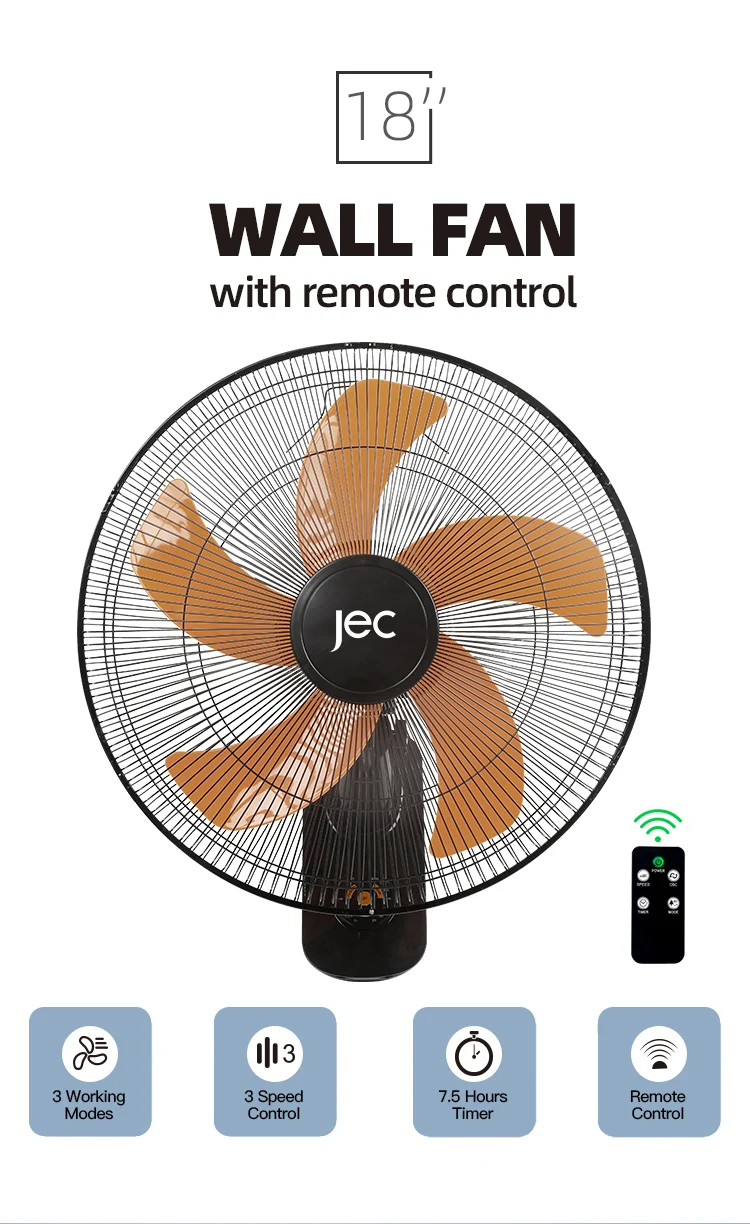 Wall Fan, 3-Speed, 110V-120V, Electric - detail 4