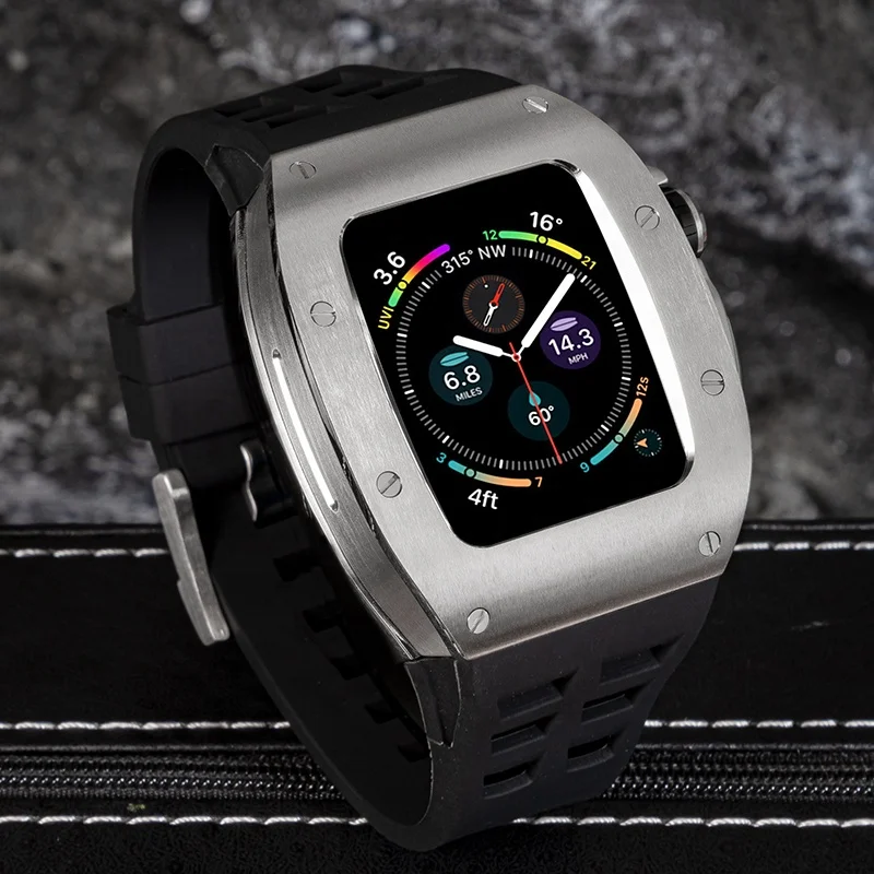 Original Luxury Silicone Band Rubber Strap Used 45mm Cover Watch Case For  Apple Smart Iwatch Series 1/2/3/4/5/6/7 - Buy Stand Package Charger  Replacement Louis Vuitton Cartoon Herme Kemer Tempered Glass Screen Replica
