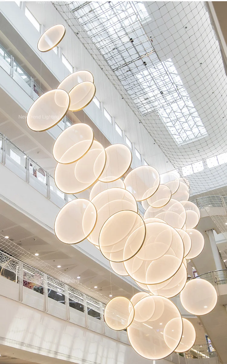 CPL-316 Custom Indoor Decoration Hanging Light Villa Hall Hotel Lobby Mall Gallery LED Chandelier Light manufacture