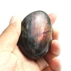 Labradorite Wholesale Natural Purple Labradorite Crystal Palm Stone For Healing