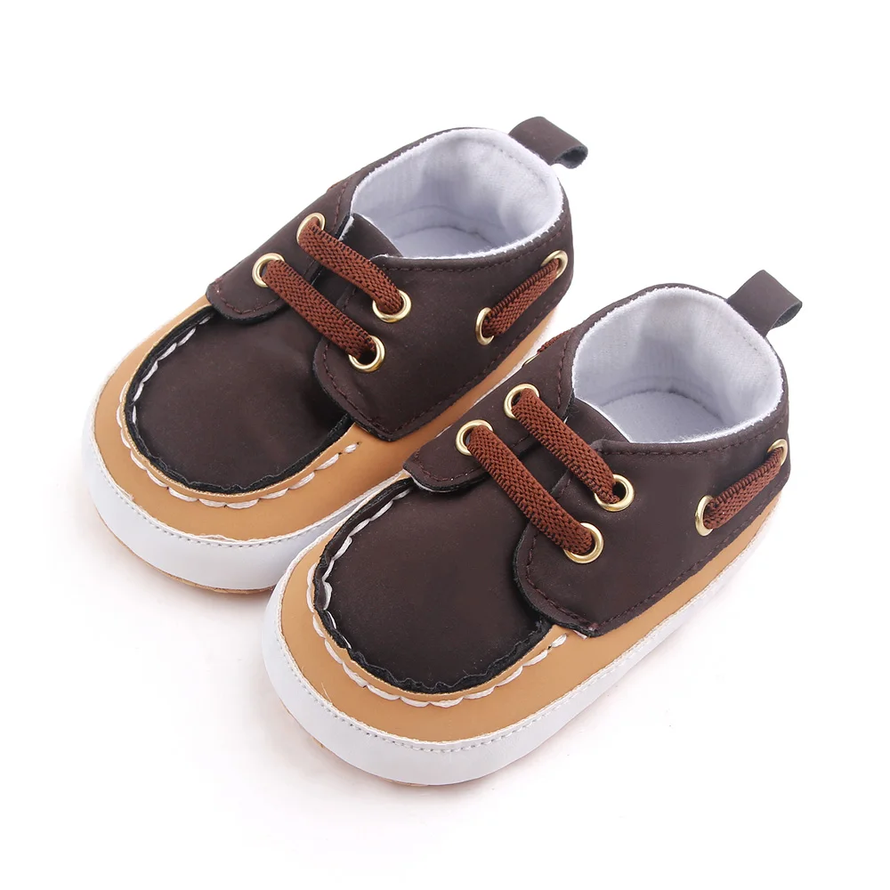 Spring and Autumn 0-12 Months Baby Elastic Soft Soled Color Matching Casual Toddler Shoes supplier